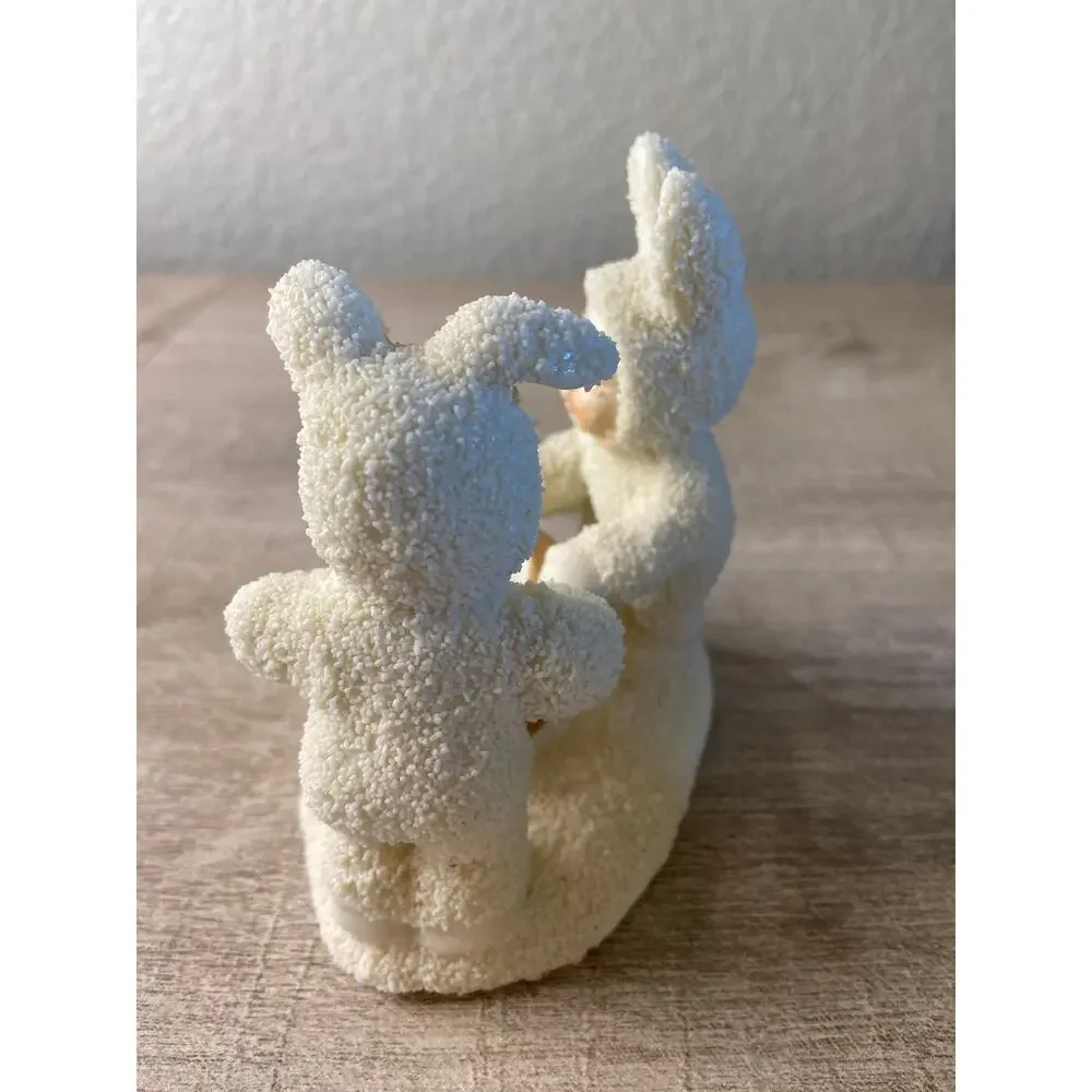 Vintage Department 56 Ceramic Snow Babies Duck Goose Candlestick Holder